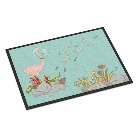 Carolines Treasures Flamingo Underwater Indoor Or Outdoor Mat - 24 x 36 in. BB8535JMAT